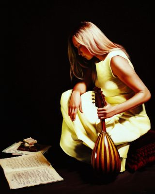 With Mandoline oil painting by Damir May